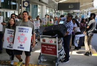 多伦多机场行李工人罢工10周 终于结朿了