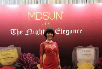 陈红穿红裙出席晚宴 难以相信她已经49岁了！