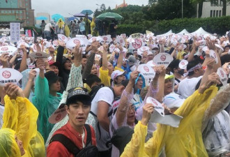 3万台湾人上街反红色媒体 要求政府撤照