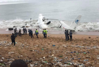 一架飞机从科特迪瓦阿比让起飞不久后坠海