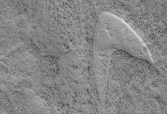 火星上的星际迷航：NASA火星发现星际舰队标志