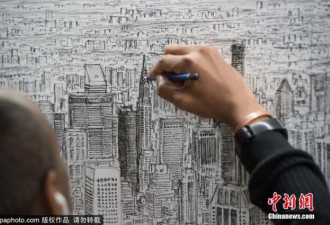 飞行45分钟后 “人肉相机”凭记忆绘制纽约全景