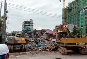 中国人投资兴建的柬埔寨7层大楼倒塌 已致18死