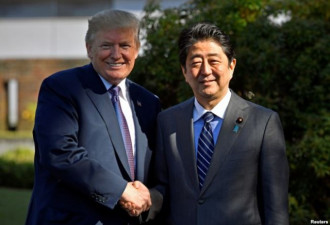 川普抵达日本:独裁者不得低估美国决心