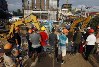 柬埔寨在建大楼垮塌28死 民众：把中国人赶出去