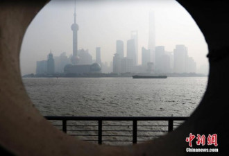 雾霾重袭申城 上海“天际线”若隐若现