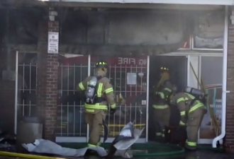 多伦多东面皮克灵大火 10户商家受损