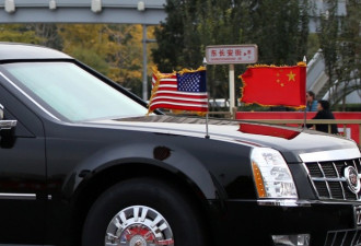 “野兽”出动！特朗普车队驶过北京长安街一幕