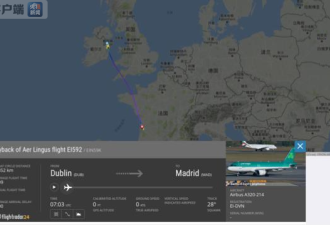 一架从爱尔兰飞往西班牙的航班遭遇紧急情况