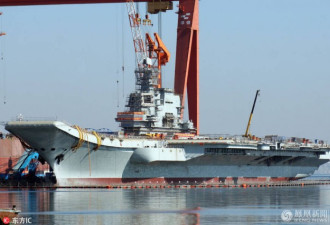 中国首艘国产航母 大连舾装和系泊试验