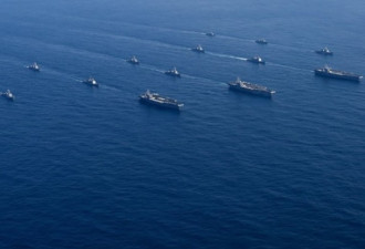 美韩混合舰队登场！航母神盾舰向朝示警