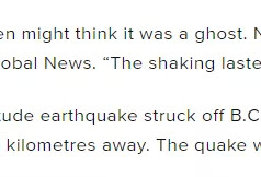 BC和加州突然爆发罕见大地震！公寓疯狂的摇晃