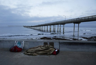 流浪潮席卷美国西海岸 失业率为零也无家可归