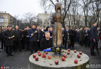 乌克兰“大饥荒”84周年 总统跪地