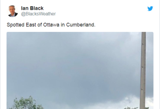 加拿大环境部发布警报：漏斗云正在向安省移动