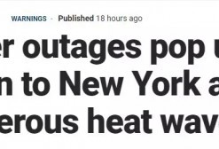 热浪席卷全美 纽约又停电！车内瓶装水引火灾！