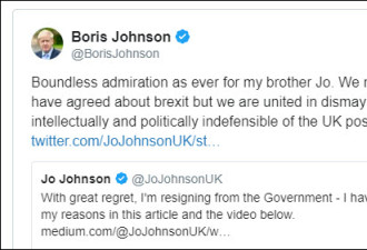 出任英国首相第一天 约翰逊就让弟弟加入内阁