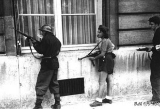 二战女性照片：巷战大妈，被俘女孩，挥拳农妇