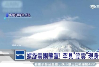 311强震前有过 不祥螺旋云团垄罩富士山