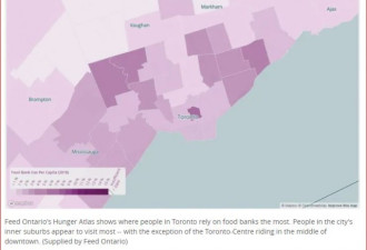 多伦多饥饿地图出炉：市中心穷人最多