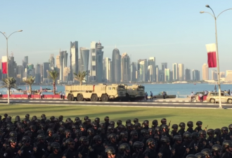卡塔尔阅兵彩排展出中国BP-12A导弹系统