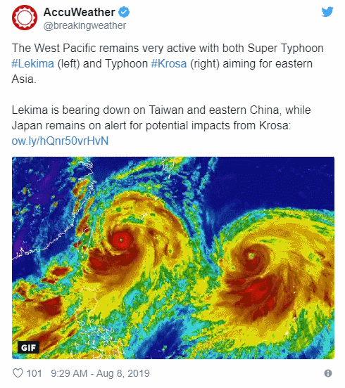 &quot;肆虐&quot;完上海的利奇马台风 下周就要登陆多伦多
