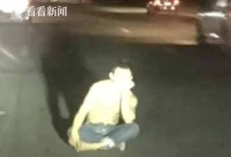 泰国男子与妻吵架赌气坐路中 结果被车撞倒身亡