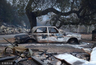 南加州大火继续肆虐 遍地灰烬触目惊心