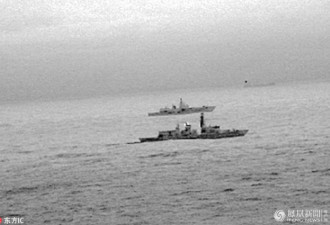 冷战画风 英海军圣诞前夕跟踪俄军舰画面