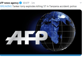 坦桑尼亚油罐车爆炸57死 多人因试图收集漏油