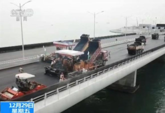 港珠澳大桥主体工程桥面铺装全部完成
