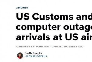 美海关电脑突然关闭 造成全美各地机场严重延误