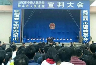 广东召开12人宣判大会 近万人围观