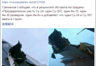 俄国防部否认7架军机在叙被毁 网上却传出照片
