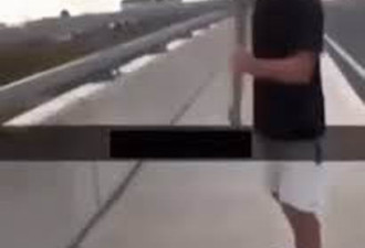 从高架桥上往QEW高速路上抛掷路牌的少年被捕