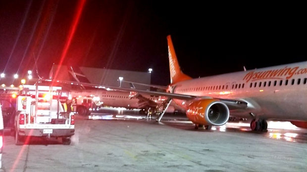 Emergency crews are on scene after two planes came into contact with each other on the tarmac at Toronto's Pearson International Airport. 