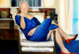 裙子克林顿肖像作者透露：她还画过布什