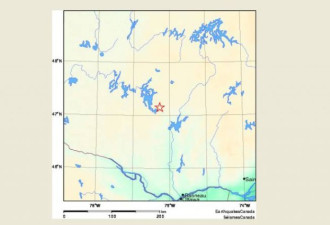 渥太华北面发生里氏4.1级地震 当地人烟稀少