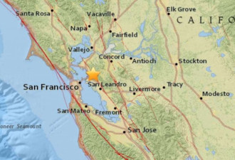 加州又地震了！湾区半夜4.4级地震 居民被震醒