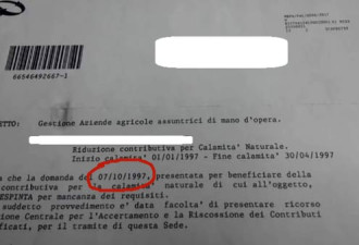 意大利农场主向政府申请减税 21年后收到复函