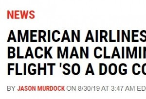为了白人乘客一只狗 美联航将黑人赶出头等舱