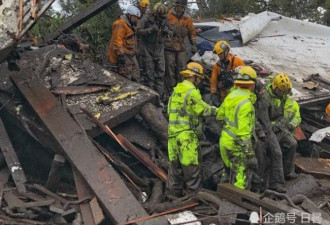 快讯：加州泥石流已15人死亡 300人被困