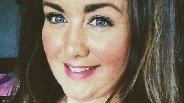 Angelique Swann, 36, was struck by a car in Sydney, N.S., on Thursday. She suffered a broken neck and her husband says she remembers little of the accident.