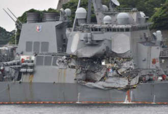 美军舰撞船事故进展:多名军官面临过失杀人指控