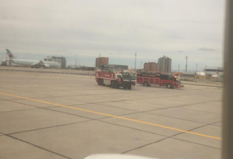 多伦多皮尔逊机场航班着落时爆轮胎