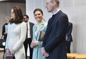 威廉王子夫妇出访 凯特王妃孕肚明显遮不住