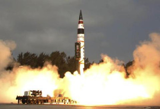 印度成功试射最强洲际导弹 称可覆盖中国东北
