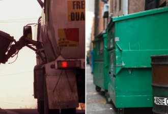 两男孩躲进街头垃圾桶，被垃圾卡车运到警察局