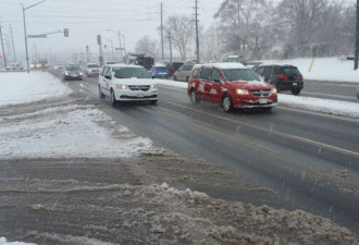 雪天路滑 约克区交通事故今日增加50%