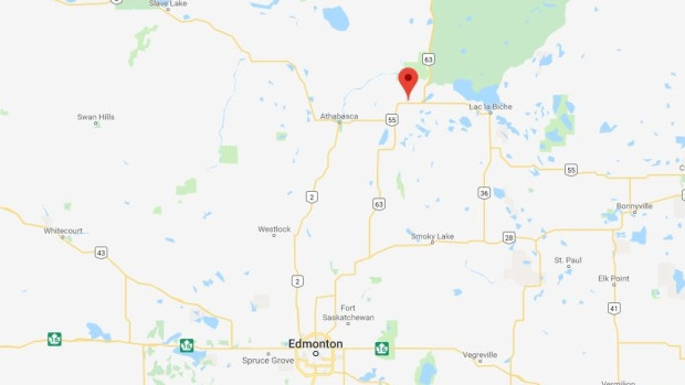 The collision happened on Highway 55 about one kilometre west of Grassland, Alta.